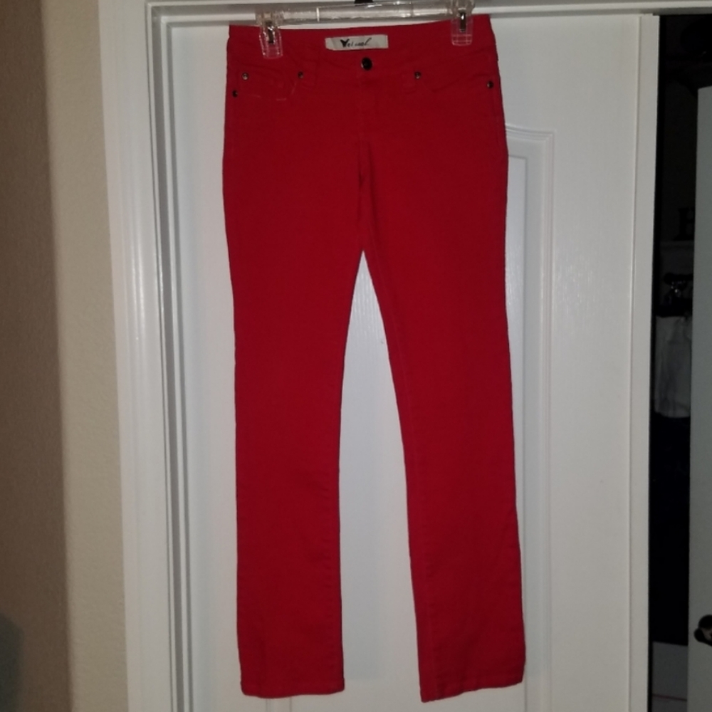 Red jeans
